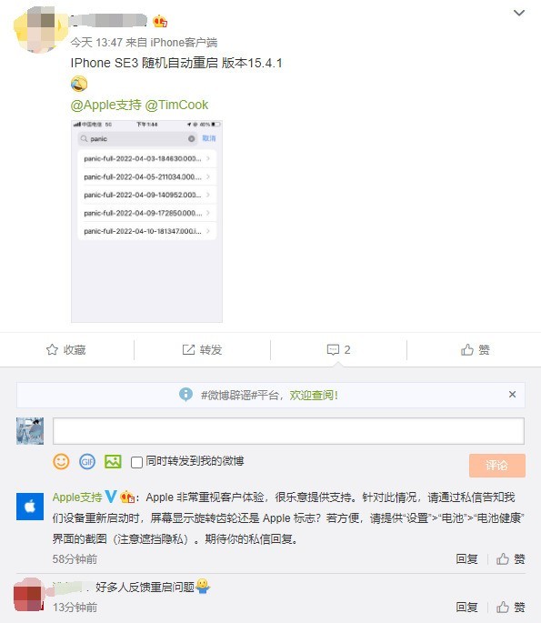 合江苹果13维修分享iPhone SE 3重启死机怎么办 